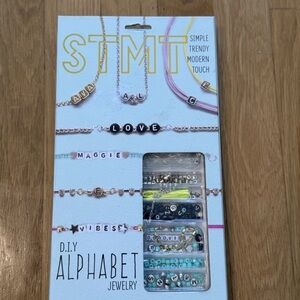 Simple Trendy Modern Touch D.I.Y Alphabet Jewelry Set- New in Box